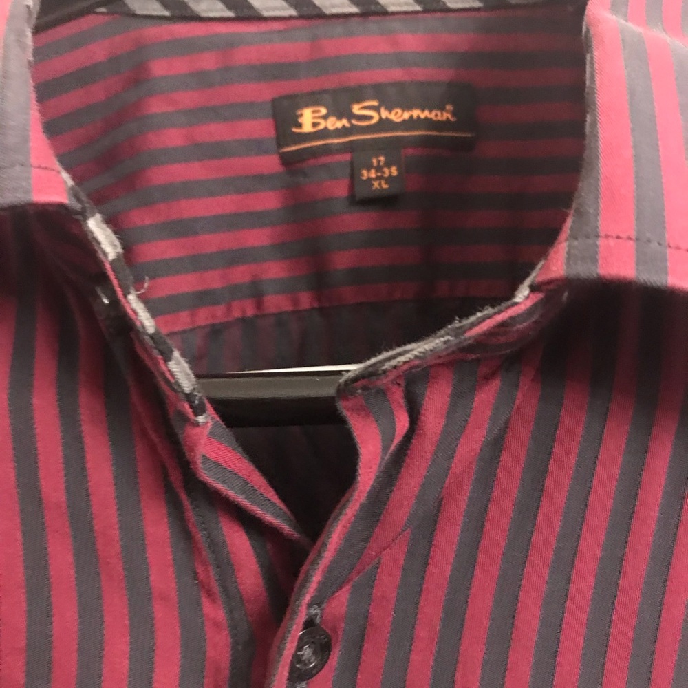 Ben Sherman mens striped dress shirt